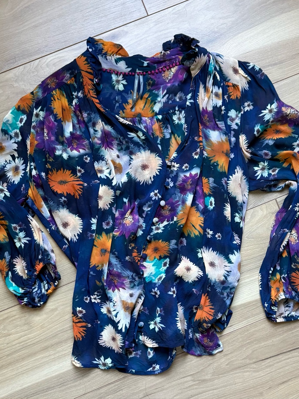 Anthropologie Navy Floral Button-Front Blouse
NWOT - Picture 4 of 6